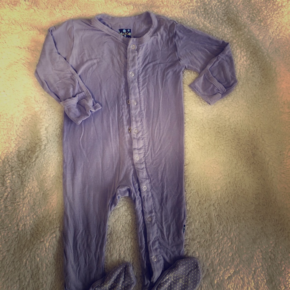 Kickee footie for baby girl